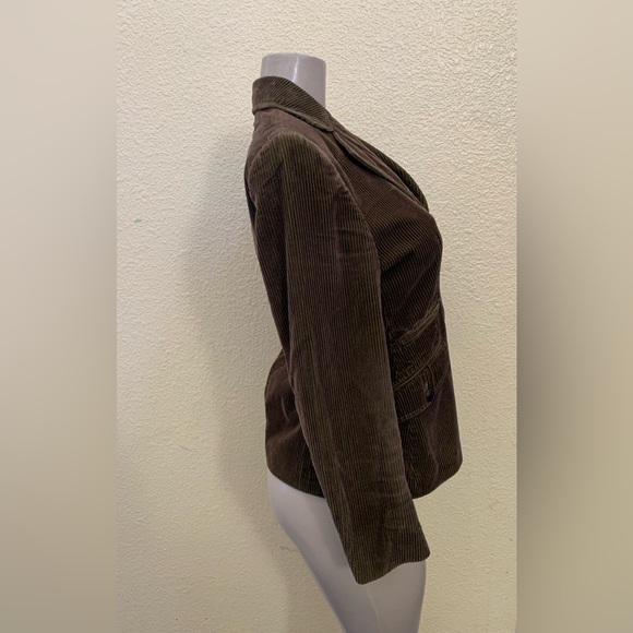 FUENTECAPALA AMNIGY0 Size IT 40/US 4 Olive Greenish Corduroy Blazer Jacket - Picture 2 of 10